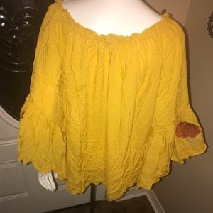 Miss LiLi Tops - 1x Plus Size Peasant Top with Bell Sleeves Miss LiLi Tops - 1x Plus Size Peasant Top with Bell Sleeves